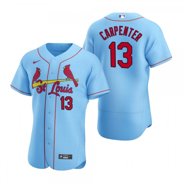 Men's St. Louis Cardinals Matt Carpenter Nike Light Blue Authentic 2020 Alternate Jersey