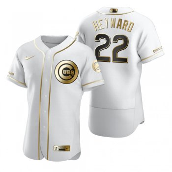 Men's Chicago Cubs Jason Heyward Nike White Authentic Golden Edition Jersey