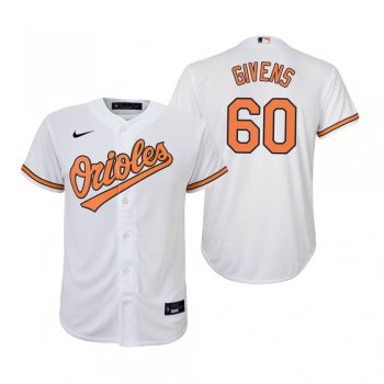 Youth Baltimore Orioles Mychal Givens Nike White Replica Home Jersey