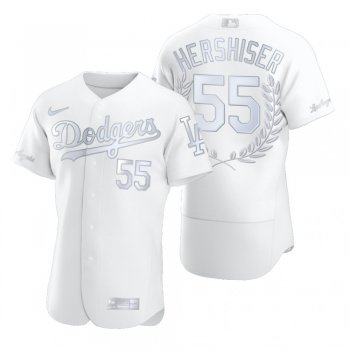 Men's Orel Hershiser Los Angeles Dodgers White Awards Collection NL Cy Young Jersey