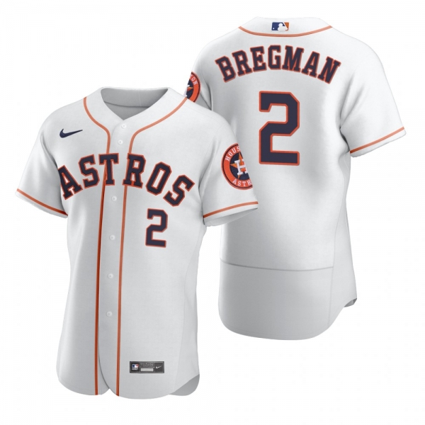 Men's Houston Astros Alex Bregman Nike White 2020 Authentic Jersey