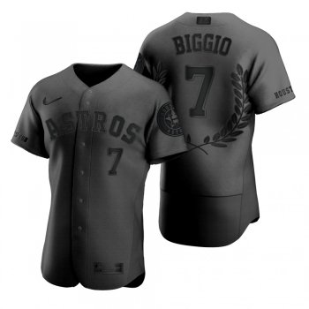 Men's Craig Biggio Houston Astros Black Award Collection Retired Number Jersey