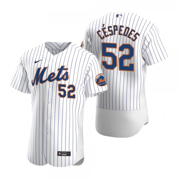 Men's New York Mets Yoenis Cespedes Nike White Authentic 2020 Home Jersey