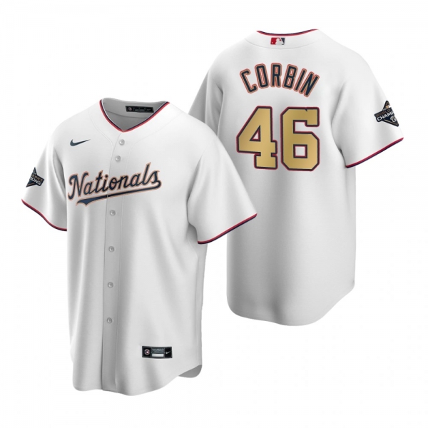 Youth Nationals Patrick Corbin White Gold 2020 Gold Program Replica Jersey