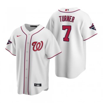 Men's Washington Nationals Trea Turner Nike White 2019 World Series Champions Replica Jersey