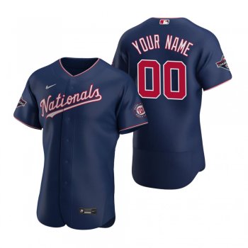 Men's Washington Nationals Custom Nike Navy 2019 World Series Champions Authentic Jersey