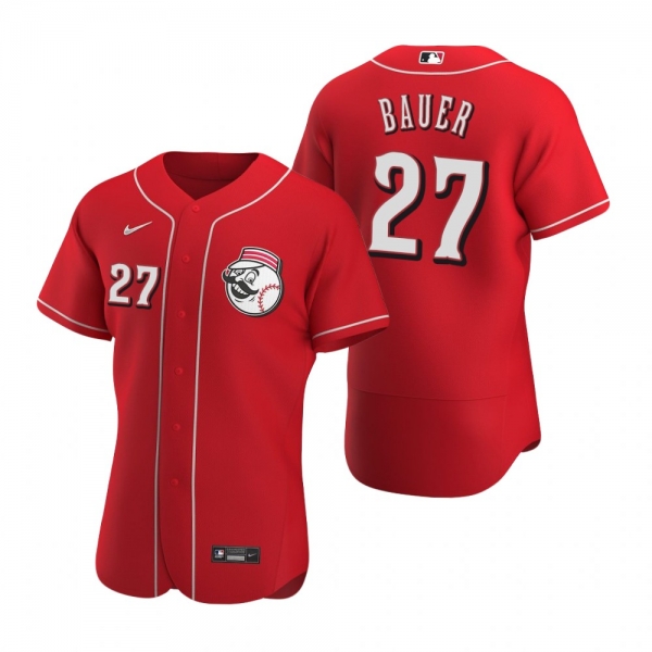 Men's Cincinnati Reds Trevor Bauer Nike Scarlet Authentic 2020 Alternate Jersey