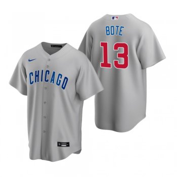 Men's Chicago Cubs David Bote Nike Gray Replica Road Jersey