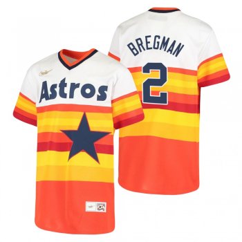 Youth Houston Astros Alex Bregman Nike White Cooperstown Collection Home Jersey