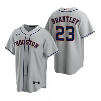 Men's Houston Astros Michael Brantley Nike Gray Replica Road Jersey