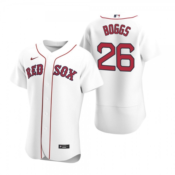 Men's Boston Red Sox Wade Boggs Nike White Authentic 2020 Home Jersey