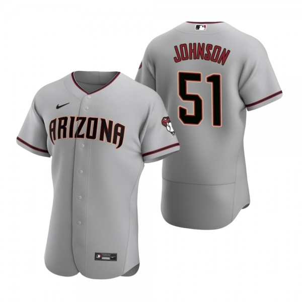 Men's Arizona Diamondbacks Randy Johnson Nike Gray Authentic 2020 Road Jersey