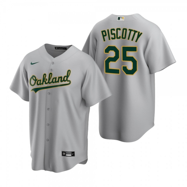 Men's Oakland Athletics Stephen Piscotty Nike Gray Replica Road Jersey