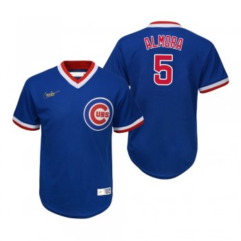 Youth Chicago Cubs Albert Almora Jr. Nike Royal Cooperstown Collection Road Jersey