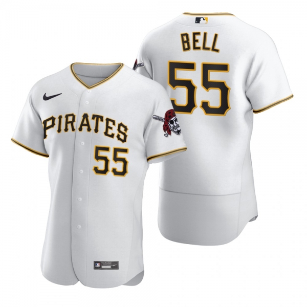 Men's Pittsburgh Pirates Josh Bell Nike White 2020 Authentic Jersey