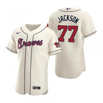 Men's Atlanta Braves Luke Jackson Nike Cream Authentic 2020 Alternate Jersey