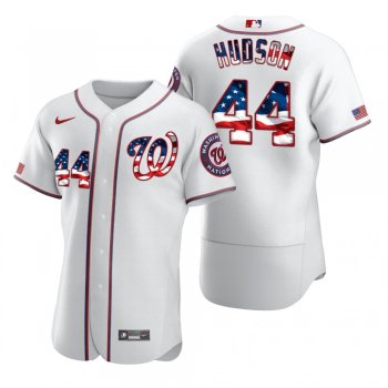 Men's Daniel Hudson Washington Nationals White 2020 Stars & Stripes 4th of July Jersey