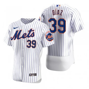 Men's New York Mets Edwin Diaz Nike White 2020 Authentic Jersey