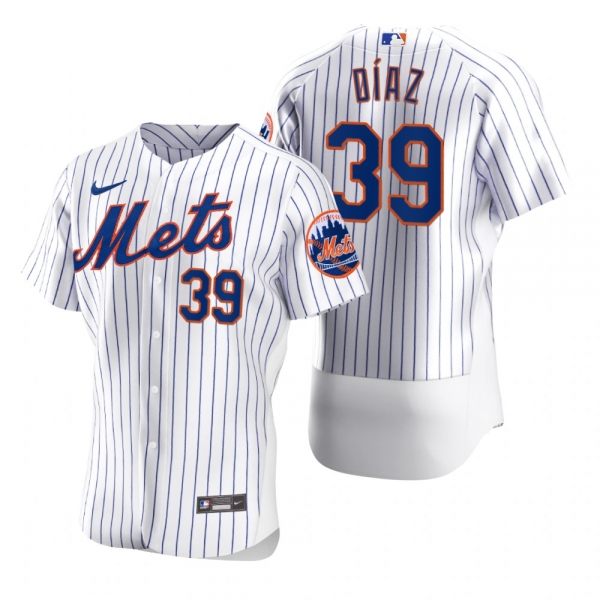 Men's New York Mets Edwin Diaz Nike White 2020 Authentic Jersey