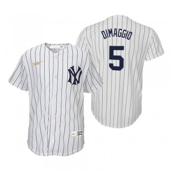 Youth New York Yankees Joe DiMaggio Nike White Cooperstown Collection Home Jersey