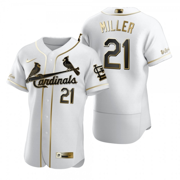 Men's St. Louis Cardinals Andrew Miller Nike White Authentic Golden Edition Jersey