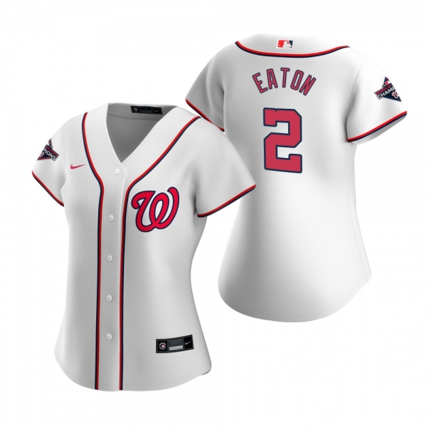 Women's Washington Nationals Adam Eaton Nike White 2019 World Series Champions Replica Jersey