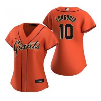 Women's San Francisco Giants Evan Longoria Nike Orange 2020 Replica Alternate Jersey