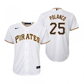 Youth Pittsburgh Pirates Gregory Polanco Nike White Replica Home Jersey