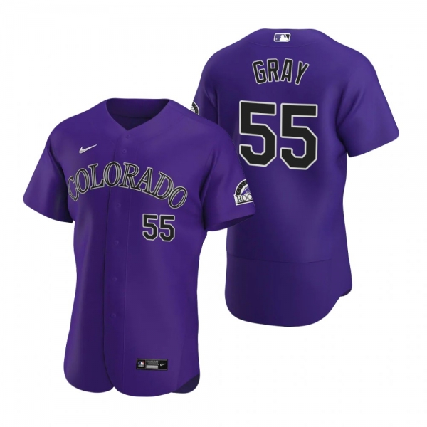 Men's Colorado Rockies Jon Gray Nike Purple Authentic 2020 Alternate Jersey