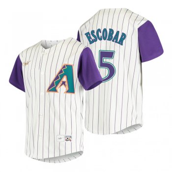 Youth Arizona Diamondbacks Eduardo Escobar Nike Cream 2020 Cooperstown Collection Alternate Jersey