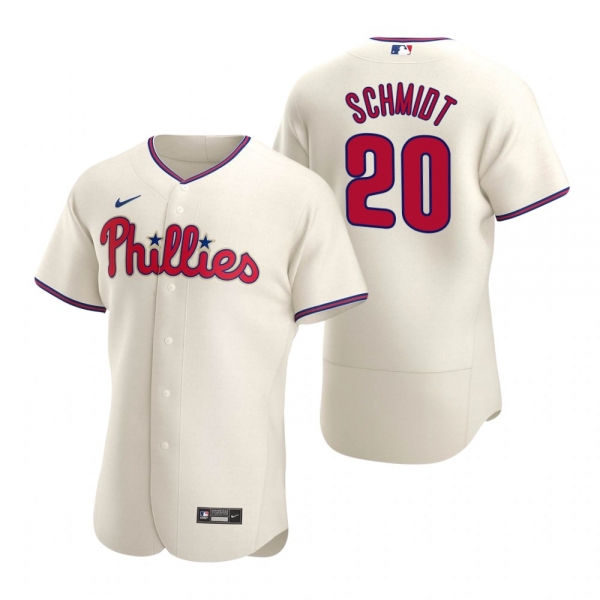 Men's Philadelphia Phillies Mike Schmidt Nike Cream Authentic 2020 Alternate Jersey