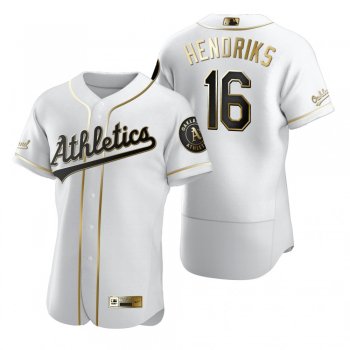 Men's Oakland Athletics Liam Hendriks Nike White Authentic Golden Edition Jersey