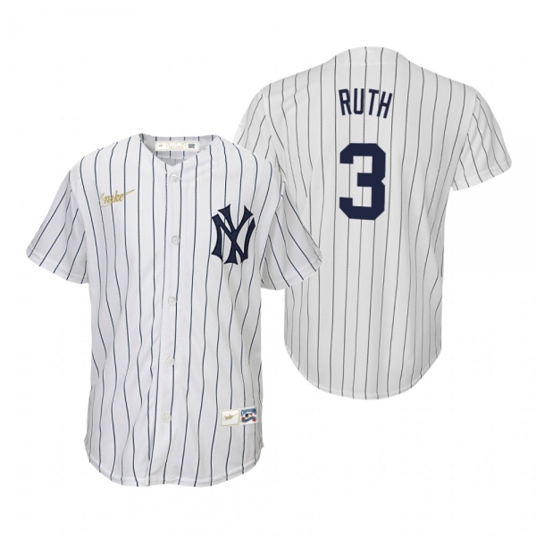 Youth New York Yankees Babe Ruth Nike White Cooperstown Collection Home Jersey