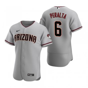 Men's Arizona Diamondbacks David Peralta Nike Gray Authentic 2020 Road Jersey