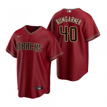 Men's Arizona Diamondbacks Madison Bumgarner Nike Red 2020 Replica Alternate Jersey