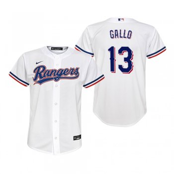 Youth Texas Rangers Joey Gallo Nike White Replica Home Jersey