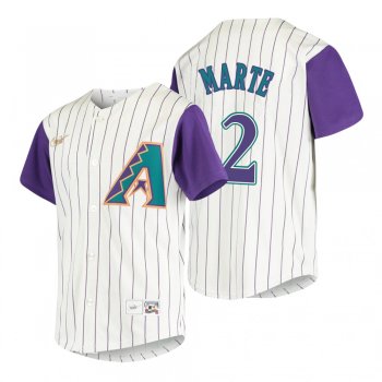 Youth Arizona Diamondbacks Starling Marte Nike Cream 2020 Cooperstown Collection Alternate Jersey