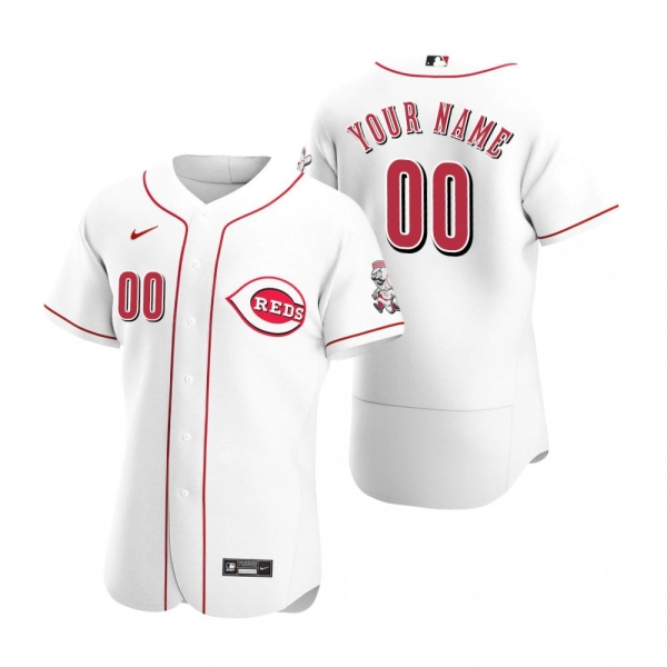 Men's Cincinnati Reds Custom Nike White Authentic 2020 Home Jersey