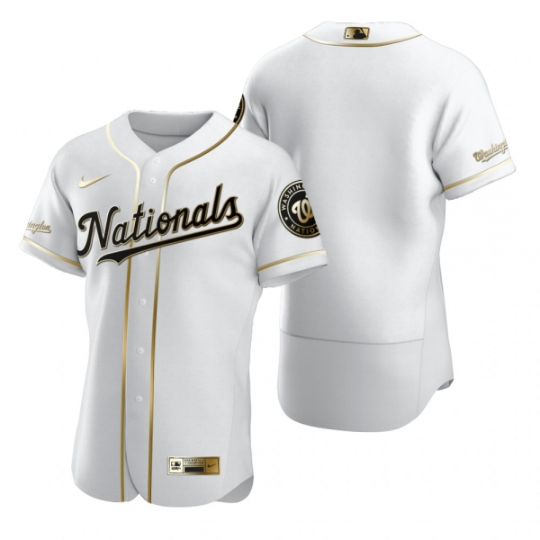 Men's Washington Nationals Nike White Authentic Golden Edition Jersey