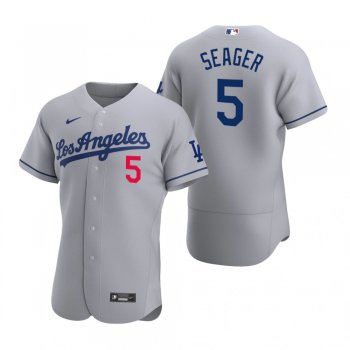 Men's Los Angeles Dodgers Corey Seager Nike Gray Authentic 2020 Road Jersey