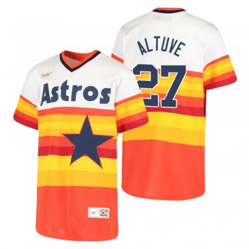 Youth Houston Astros Jose Altuve Nike White Cooperstown Collection Home Jersey