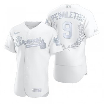 Men's Terry Pendleton Atlanta Braves White Awards Collection NL MVP Jersey