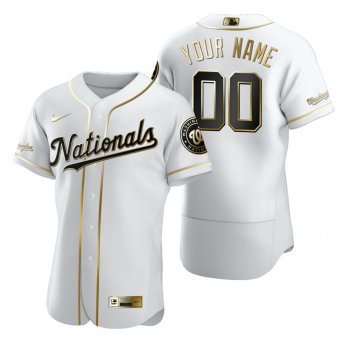 Washington Nationals Custom Nike White Authentic Golden Edition Jersey