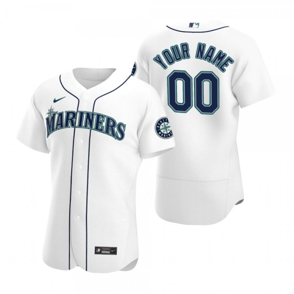 Seattle Mariners Custom White 2020 Home Authentic Player Jersey