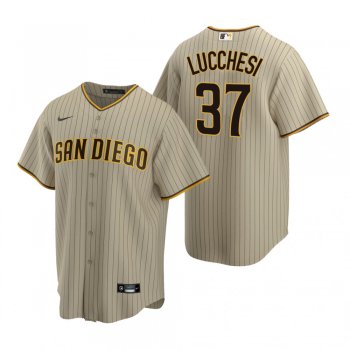 Men's San Diego Padres Joey Lucchesi Nike Sand Brown 2020 Replica Alternate Jersey