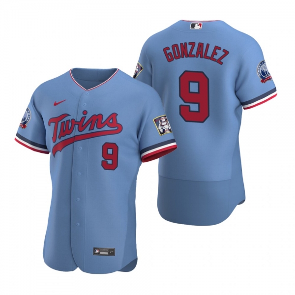 Men's Minnesota Twins Marwin Gonzalez Nike Light Blue Authentic 2020 Alternate Jersey