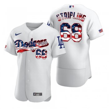 Men's Ross Stripling Los Angeles Dodgers White 2020 Stars & Stripes 4th of July Jersey