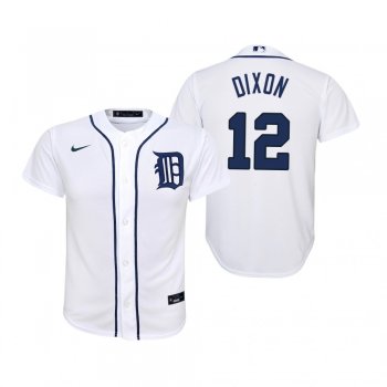 Youth Detroit Tigers Brandon Dixon Nike White 2020 Replica Home Jersey