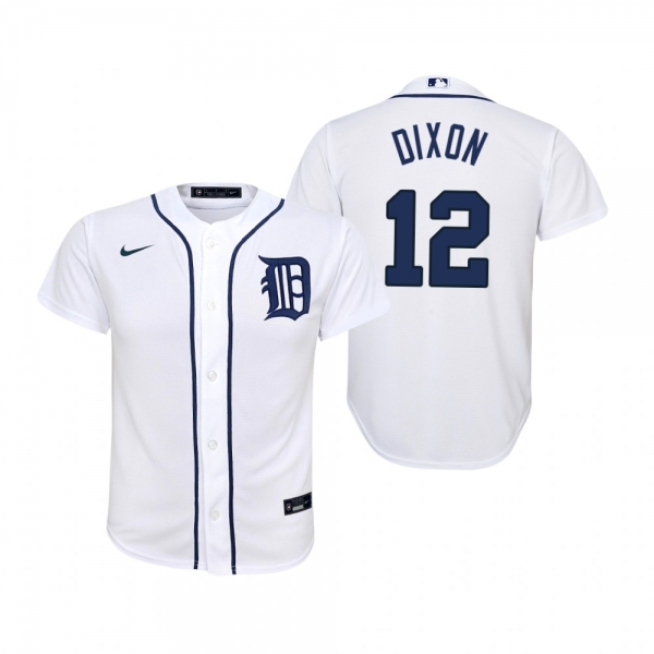 Youth Detroit Tigers Brandon Dixon Nike White 2020 Replica Home Jersey