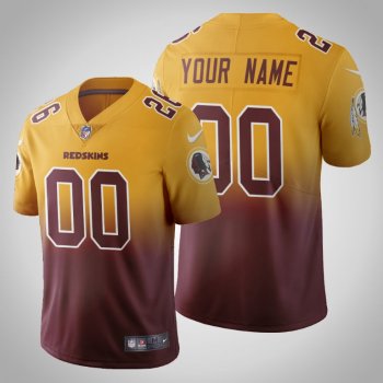 Washington Redskins Custom Men's Burgundy Gradient Jersey Color Crash